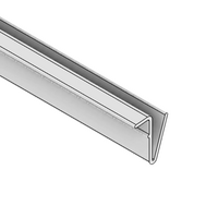 MODULAR SOLUTIONS ELITE SEALING PROFILE&lt;BR&gt;FLAT MATTE BLACK RETAINING INSERT, RIGID PANEL GASKET, 8&#39;